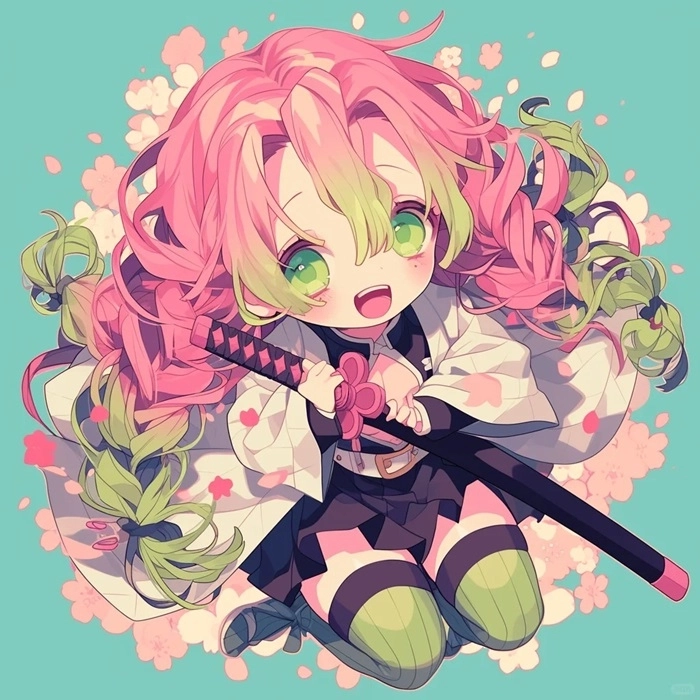 Khám phá chibi Mitsuri đáng yêu đậm chất Demon Slayer
