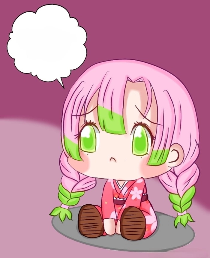 Mitsuri chibi nét vẽ anime siêu cute tải ngay