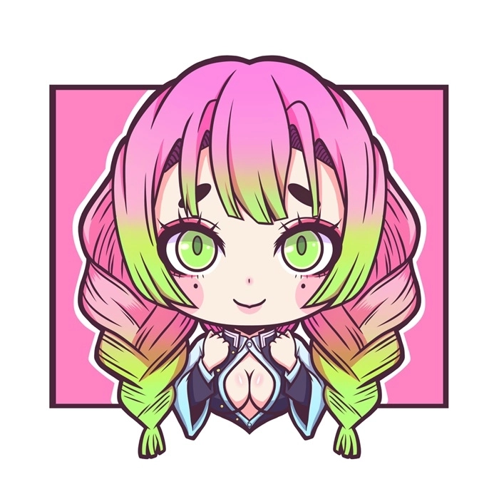 Mitsuri chibi dễ vẽ thử sức với nét bút đơn giản