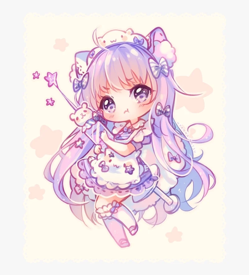 Làm mới thiết bị bằng hình nền chibi nữ ngầu siêu đẹp