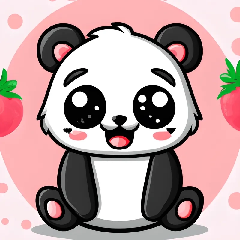 Lưu lại kỷ niệm với cute chibi panda bear đáng yêu không cưỡng