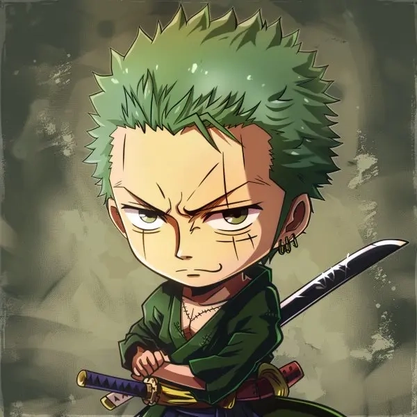 Cute Zoro chibi thần thái vui nhộn đáng yêu 