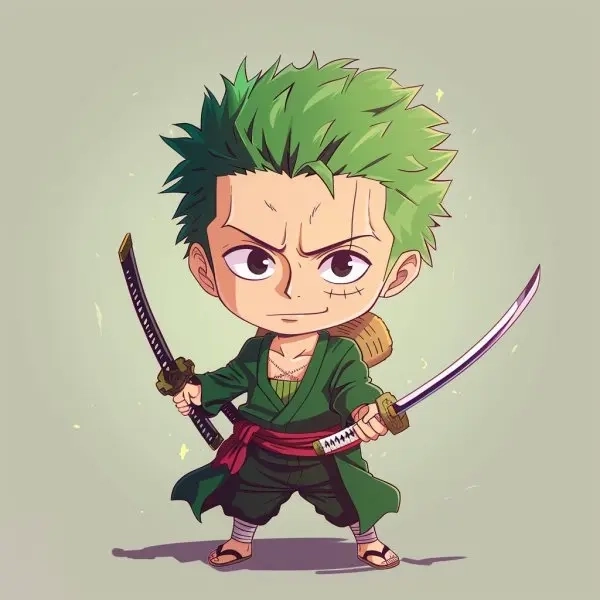 Hình nền Zoro chibi chất lượng cao cho máy tính 