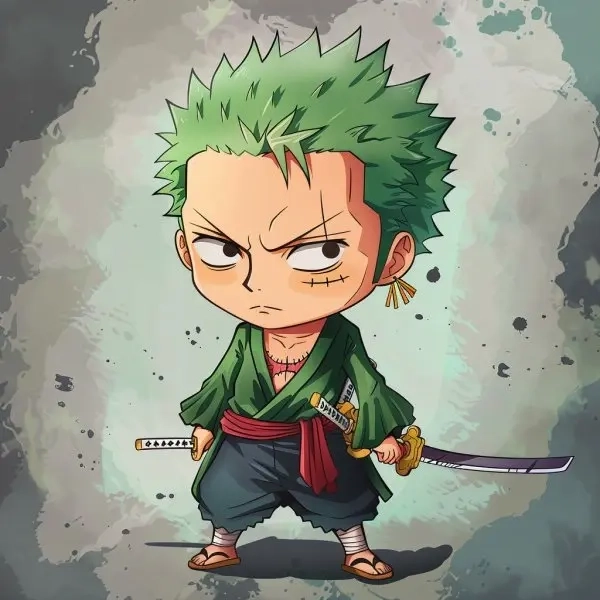 Chibi Zoro cute thần thái ngộ nghĩnh đáng yêu 