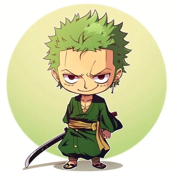 Vẽ Zoro chibi cute hướng dẫn chi tiết đáng yêu 