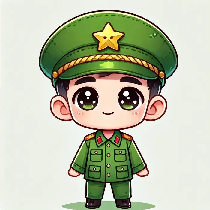 Bộ đội chibi đáng yêu phong cách kawaii ngộ nghĩnh 
