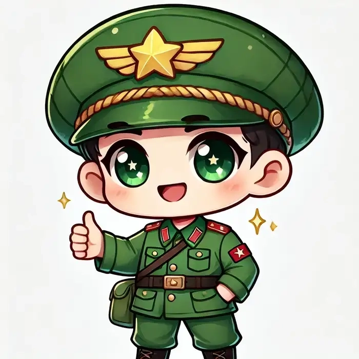 Vẽ chibi bộ đội Việt Nam đơn giản cho người mới kawaii 