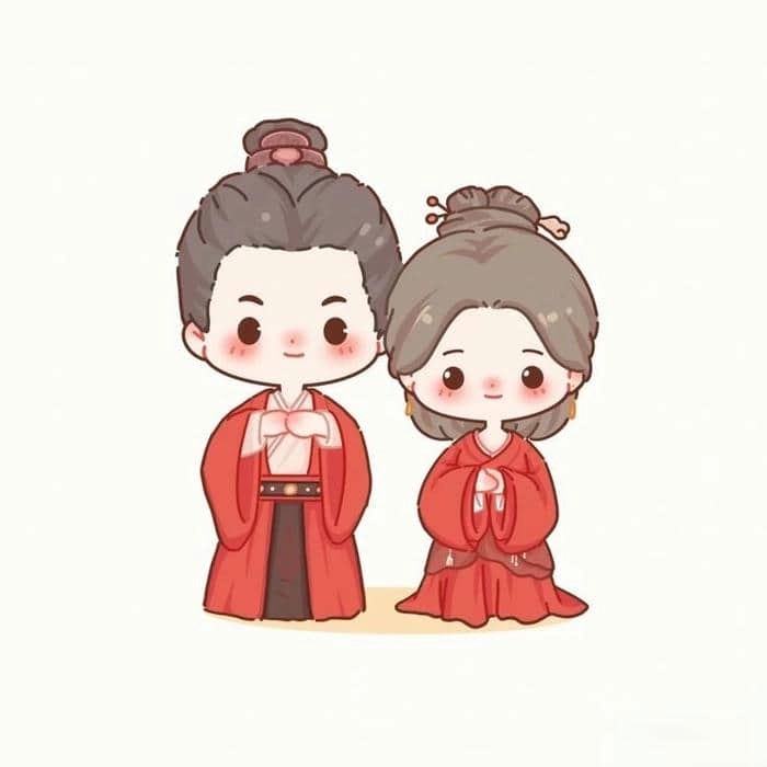 Cách vẽ cô dâu chú rể chibi hướng dẫn đơn giản dễ thương 