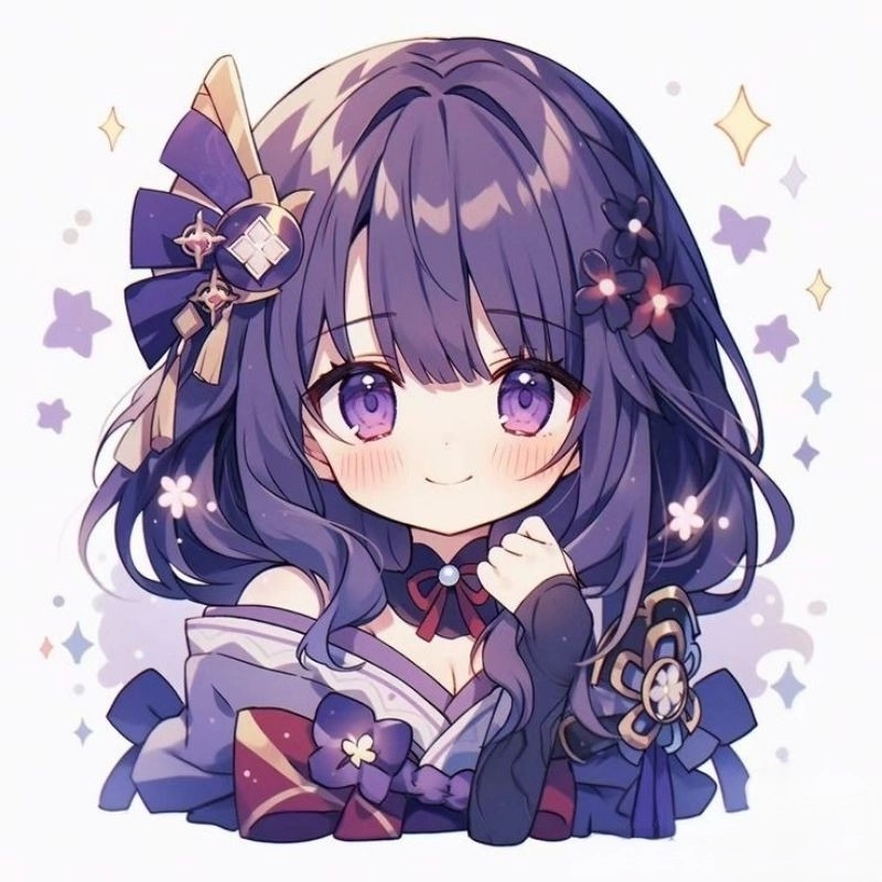 Cô gái chibi dễ thương thần thái kawaii dễ thương 