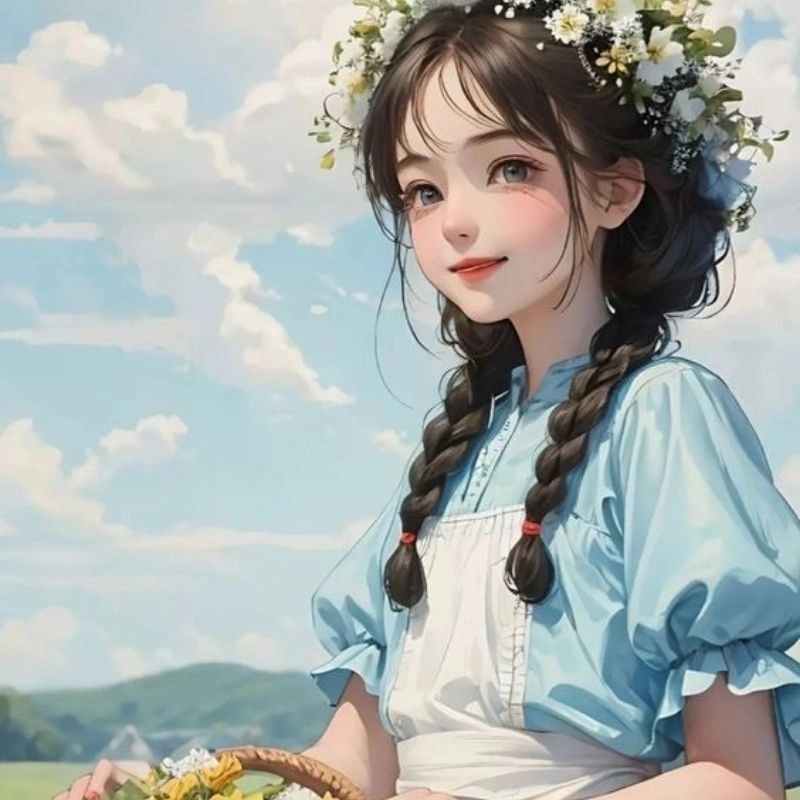 Hình chibi cô gái dễ thương thần thái kawaii 