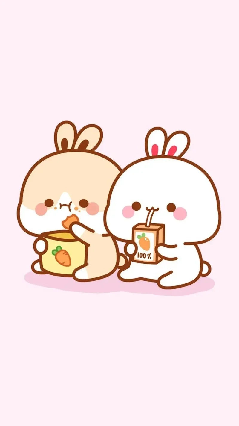 Con thỏ chibi thần thái ngộ nghĩnh kawaii 