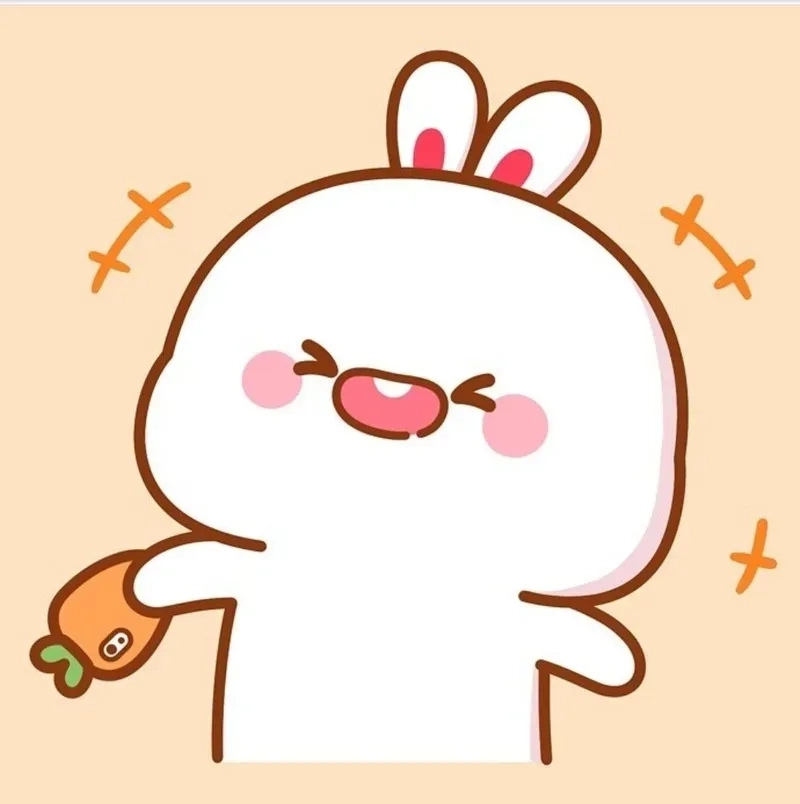 Thỏ chibi thần thái ngộ nghĩnh kawaii đáng yêu 