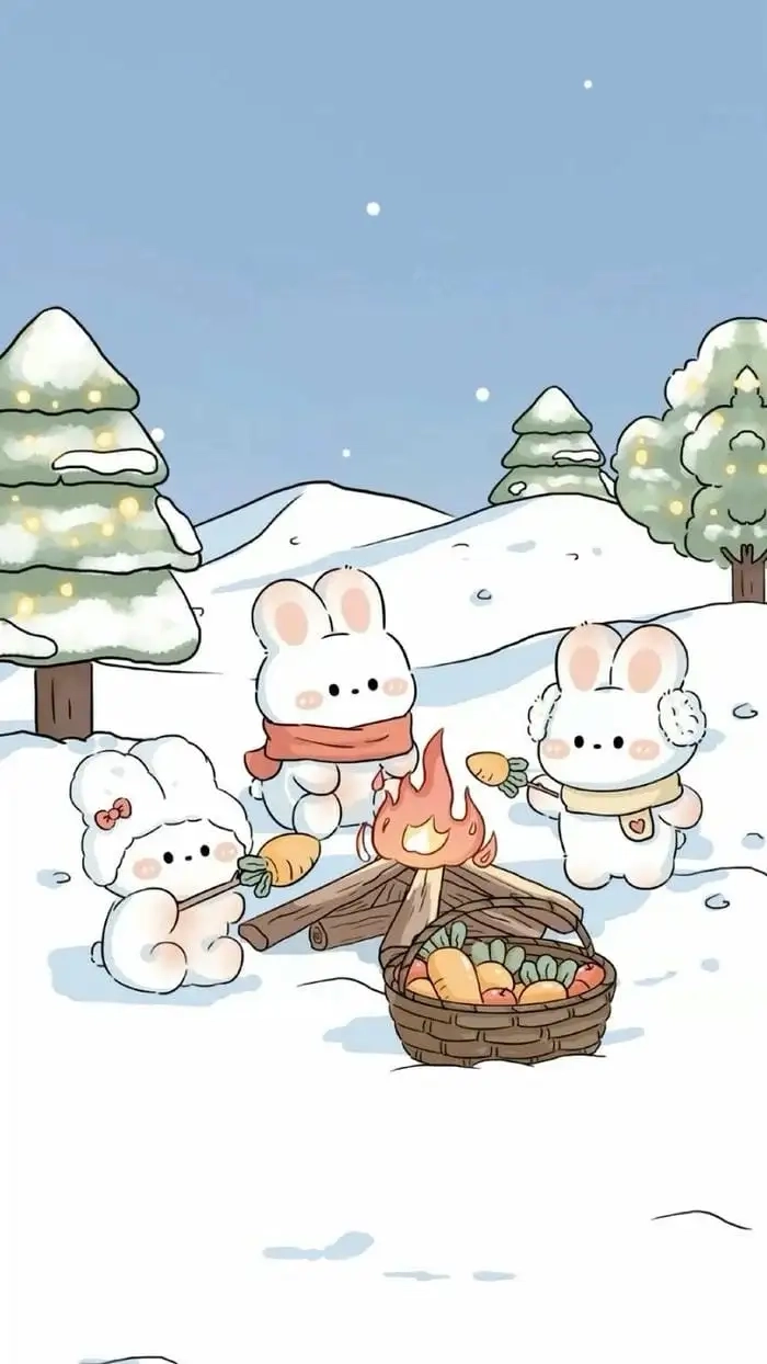 Thỏ chibi cute thần thái dễ thương kawaii 