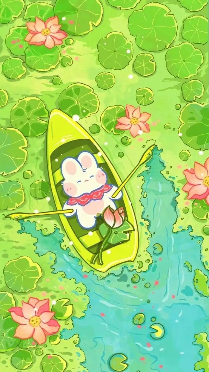 Hình thỏ con cute phong cách kawaii dễ thương 