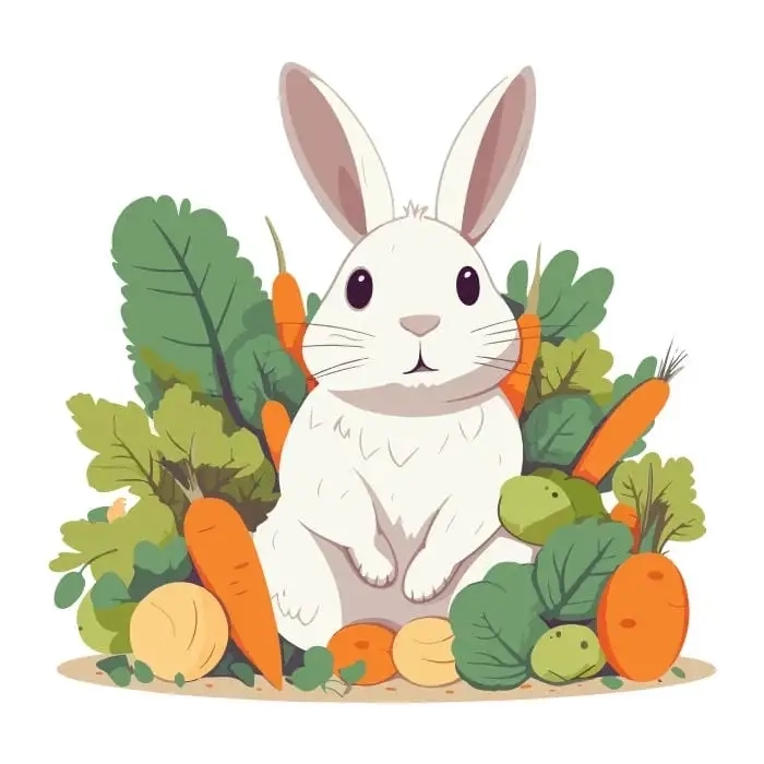 Hình thỏ chibi nét vẽ dễ thương phong cách kawaii 
