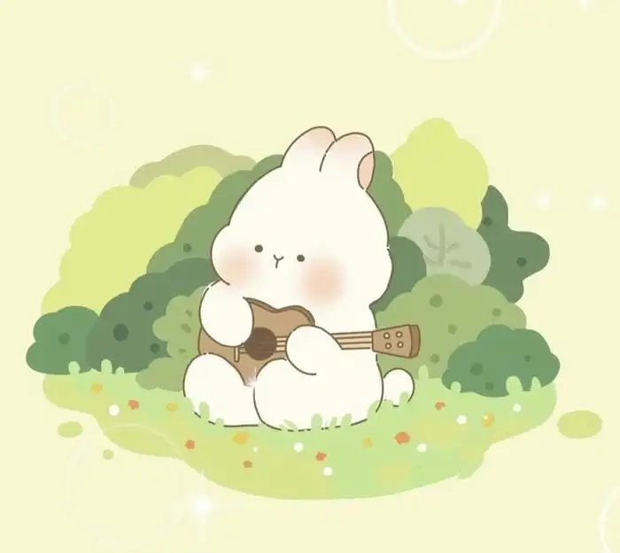 Thỏ chibi dễ thương nét vẽ ngộ nghĩnh kawaii 