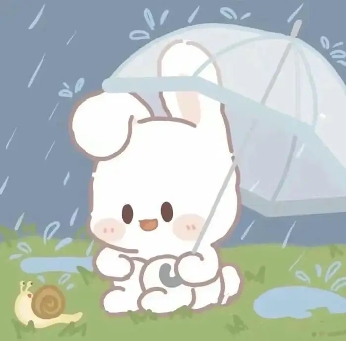 Thỏ con dễ thương chibi phong cách kawaii đáng yêu 