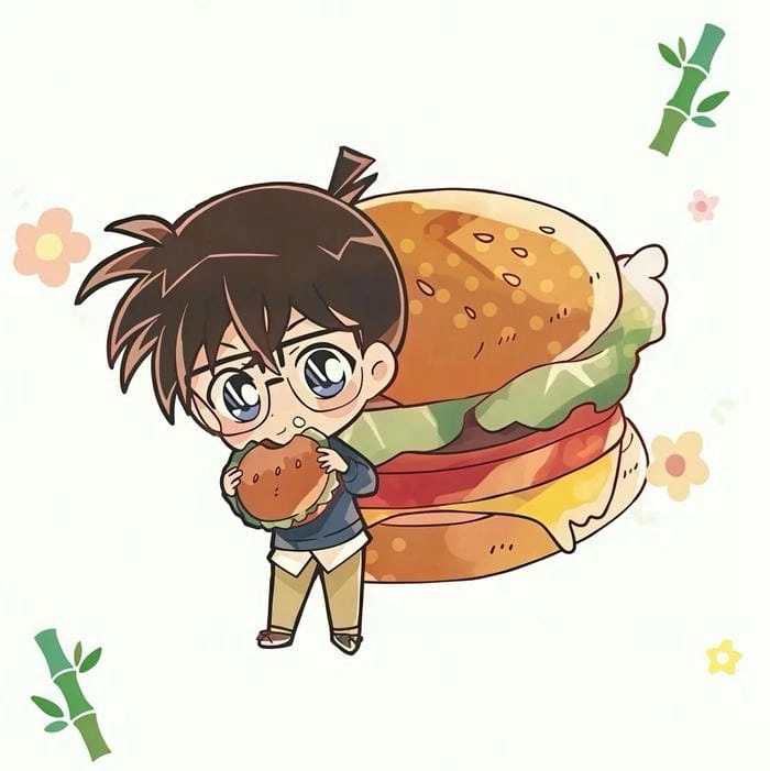 Hình ảnh Conan chibi phong cách dễ thương thám tử 