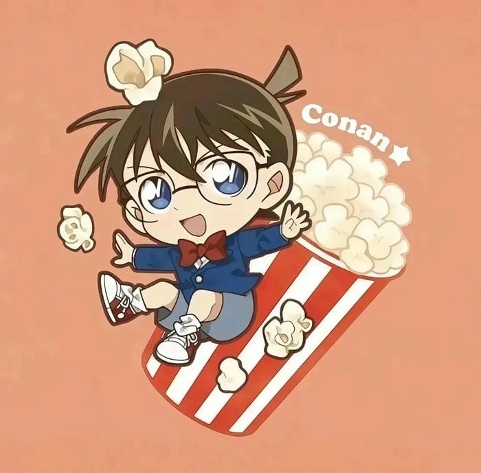 Ảnh Conan chibi cute thần thái ngộ nghĩnh vui nhộn 