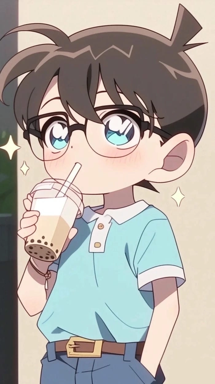 Gin Conan chibi phong cách bí ẩn đáng yêu 