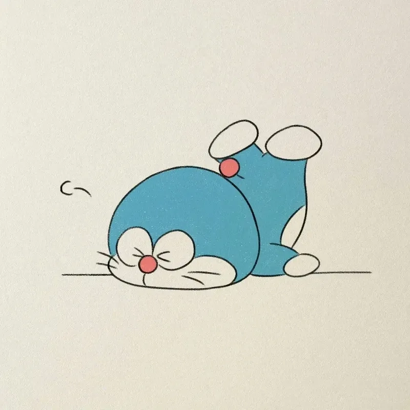 Ảnh Doraemon cute chibi nét vẽ ngộ nghĩnh 
