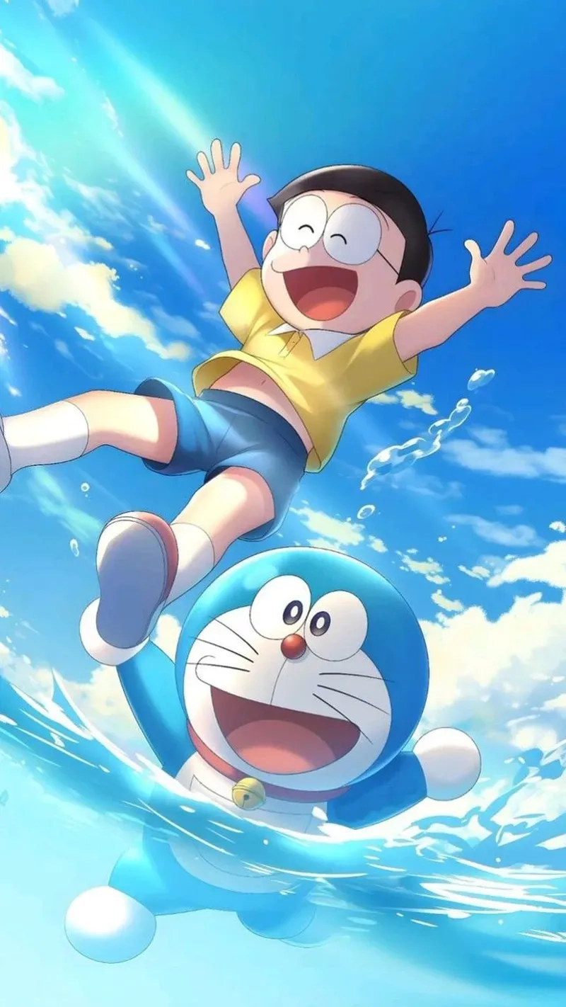 Hình vẽ Doraemon chibi cute nét vẽ ngộ nghĩnh 