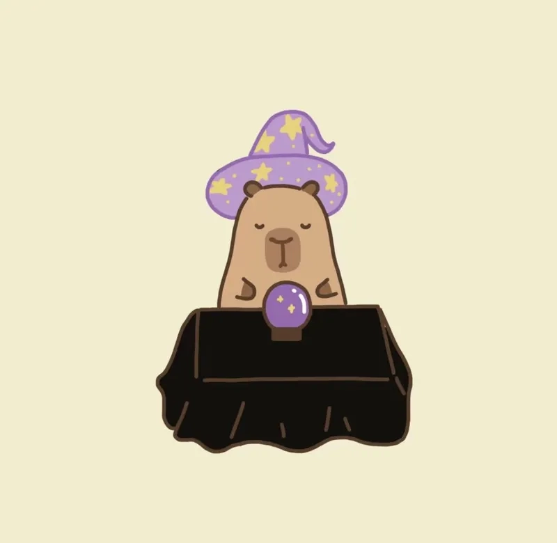 Cute chibi capybara phong cách kawaii dễ thương 