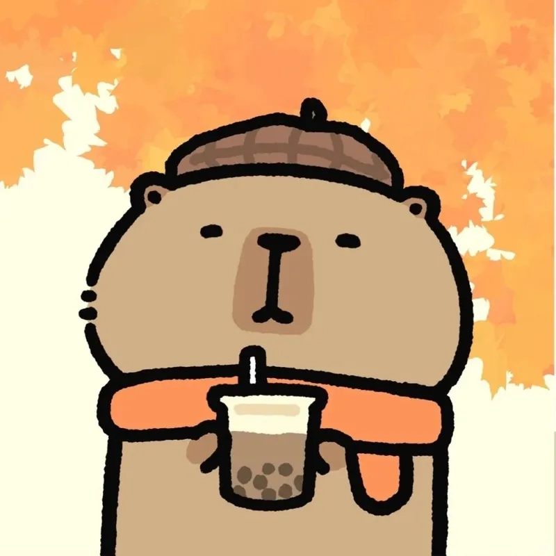 Ảnh nền capybara chibi phong cách dễ thương kawaii 