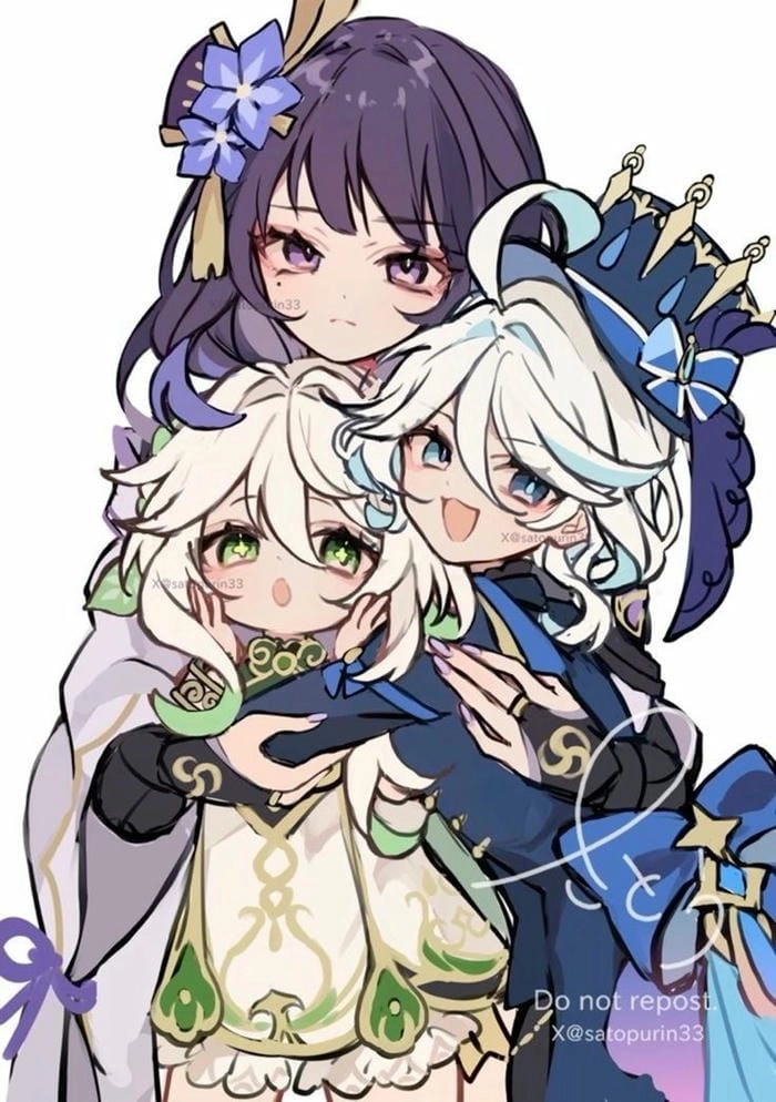 Genshin Impact Furina chibi hình ảnh cute cho fan