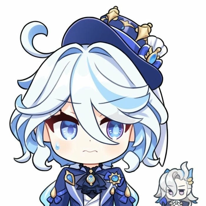 Emote Furina chibi biểu cảm vui nhộn cho fan