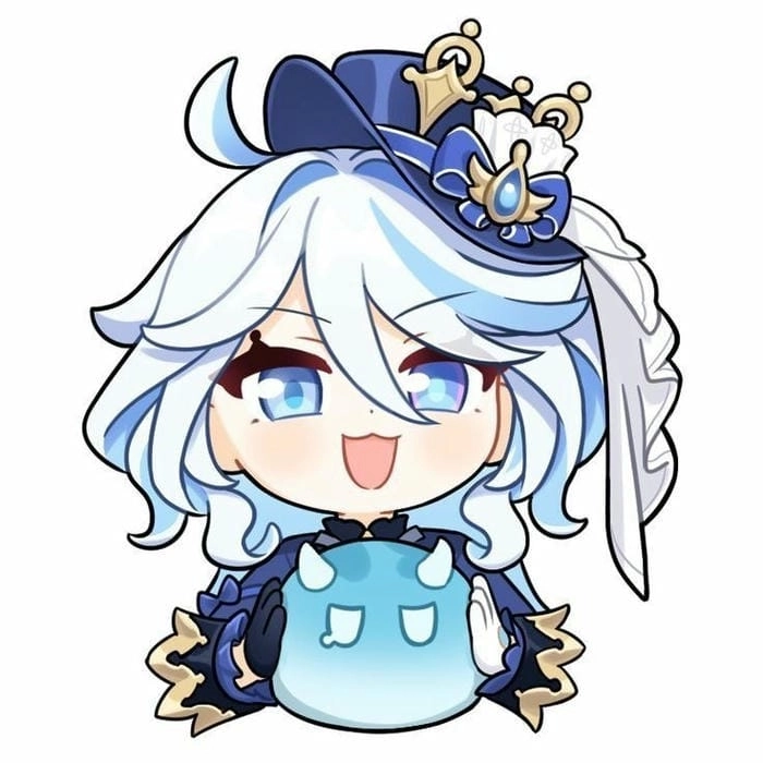 Furina chibi pfp avatar dễ thương cho fan Genshin