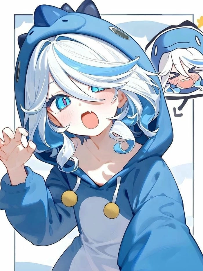 Furina chibi no background hình ảnh trong suốt đẹp