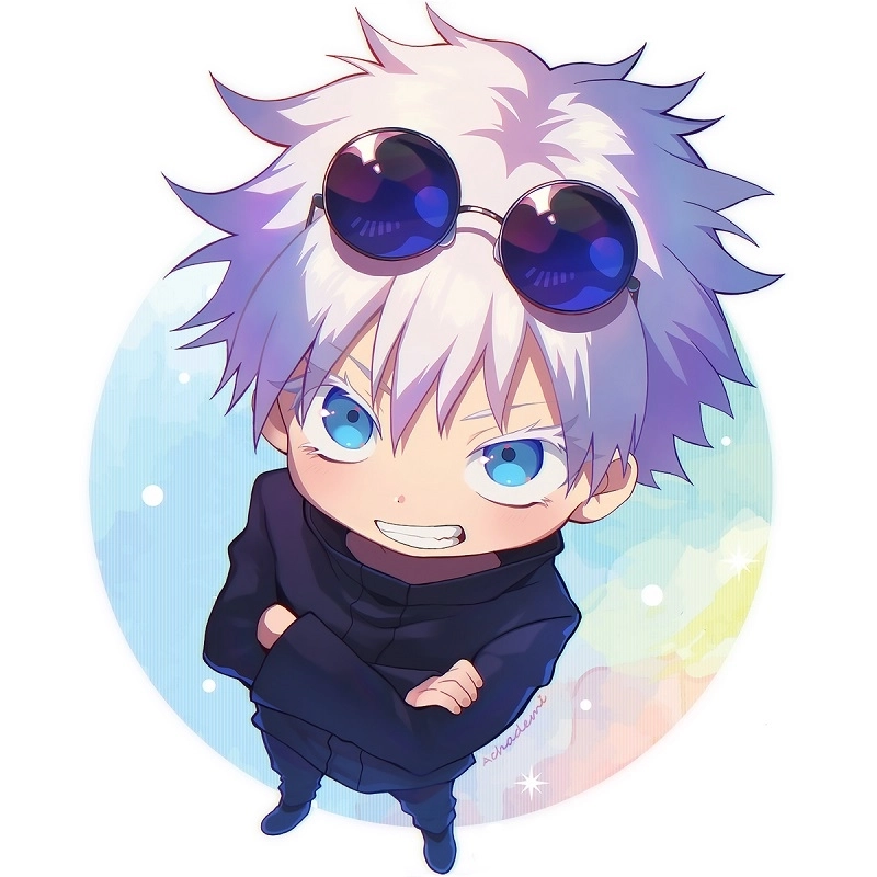 Chibi Gojo hình ảnh nhỏ nhắn dễ thương từ Jujutsu Kaisen 