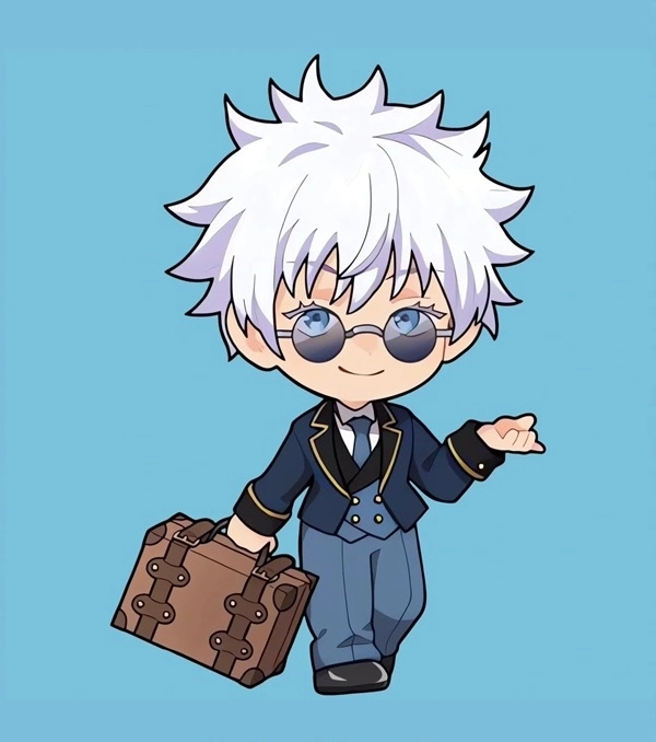 Satoru Gojo chibi nhân vật mạnh mẽ Jujutsu Kaisen cute 