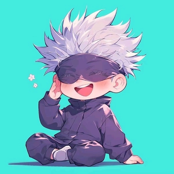 Gojo chibi 1 2 phiên bản mở mắt và bịt mắt đáng yêu 