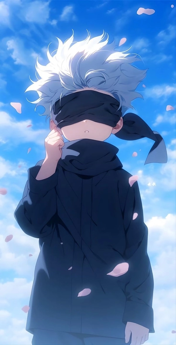 Ảnh Gojo chibi ngầu mắt xanh thần thái Jujutsu Kaisen 