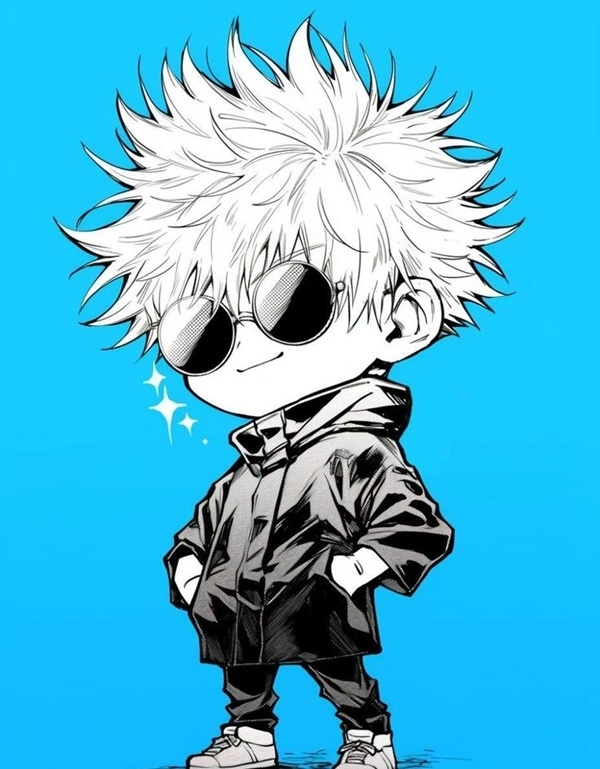 Anime drawing Gojo chibi hướng dẫn vẽ phong cách dễ thương 