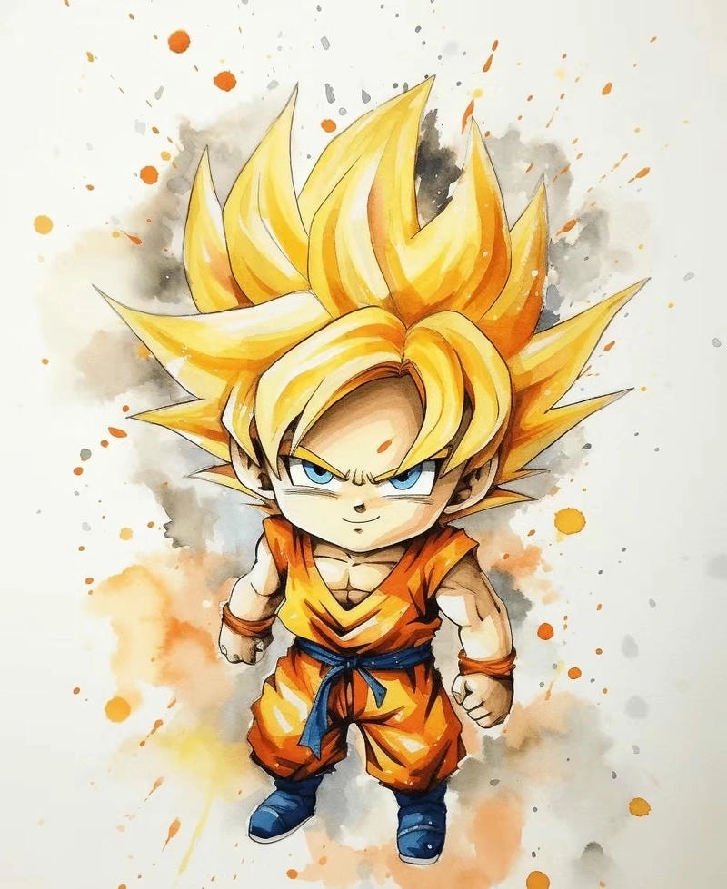 Black Goku chibi phong cách ngầu đáng yêu 