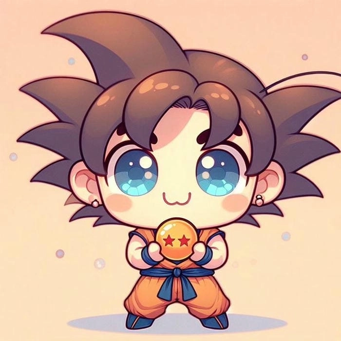 Goku Black chibi thần thái mạnh mẽ phong cách ngầu 