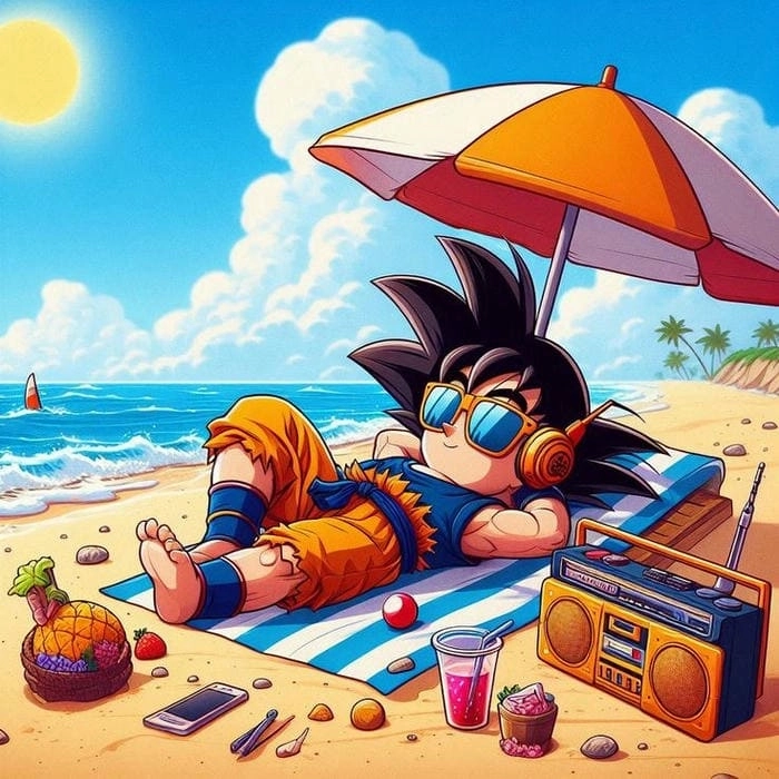 Chibi Goku thần thái ngộ nghĩnh đáng yêu 