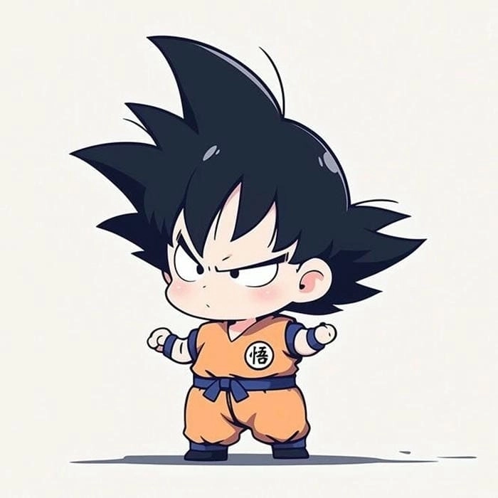 Goku chibi Dragon Ball FighterZ nét vẽ ngầu đáng yêu 