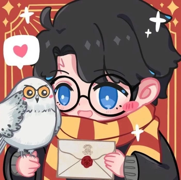 Ảnh Harry Potter chibi phong cách dễ thương vui nhộn 