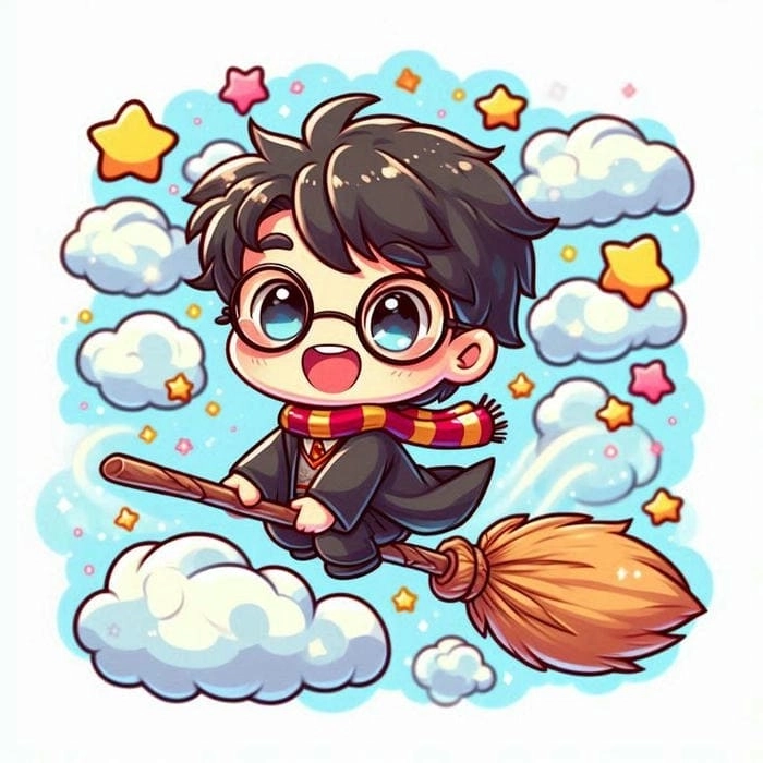 Hình nền Harry Potter chibi cho điện thoại dễ thương 
