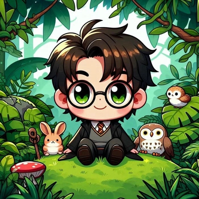 Harry Potter chibi sticker phong cách ngộ nghĩnh vui nhộn 