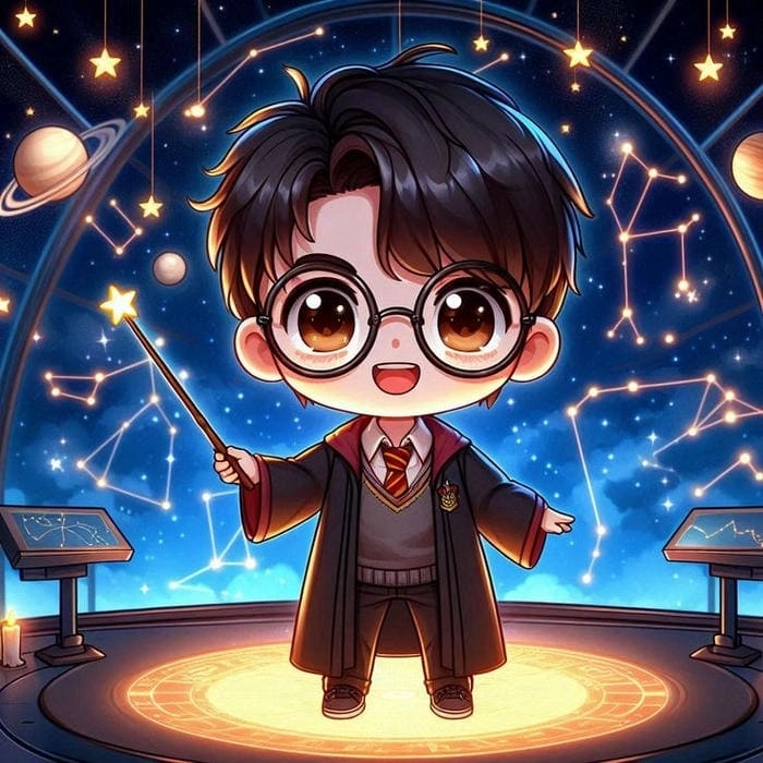 Harry Potter chibi stickers bộ sưu tập đáng yêu 