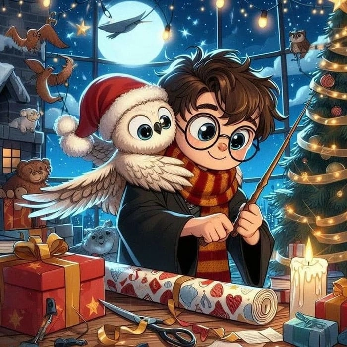 Harry Potter chibi coloring pages tranh tô màu dễ thương 