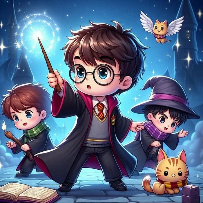Harry Potter chibi drawing hướng dẫn vẽ vui nhộn 