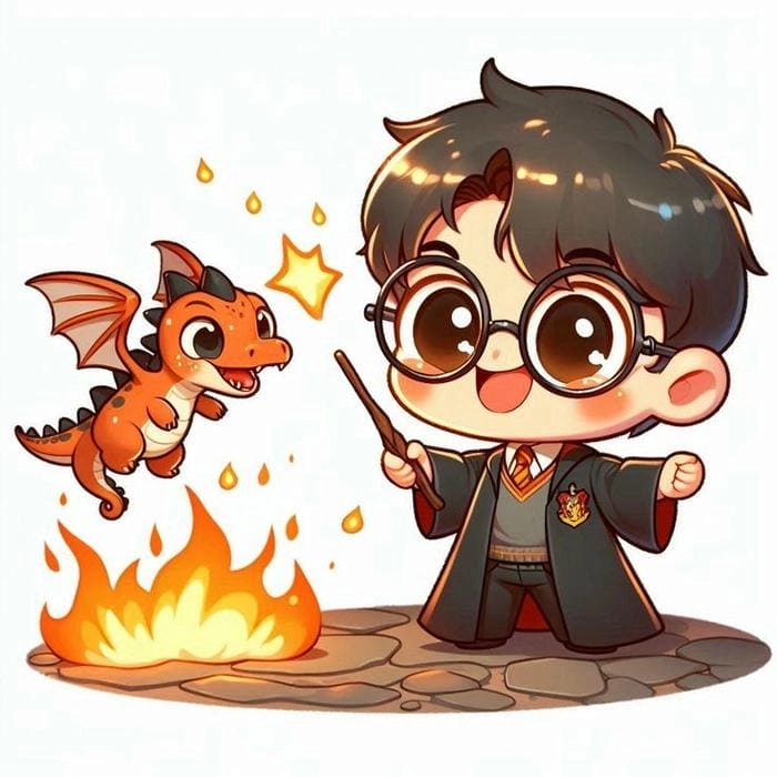 Harry Potter chibi drawings nét vẽ ngộ nghĩnh đáng yêu 
