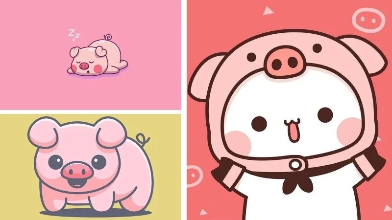 Ý nghĩa của heo cute chibi