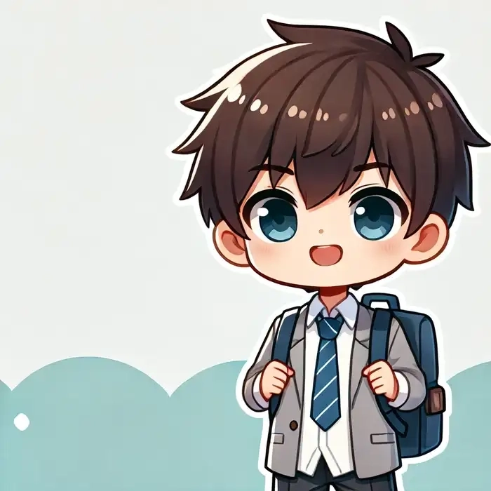 Ảnh chibi nam cute thần thái dễ thương kawaii 